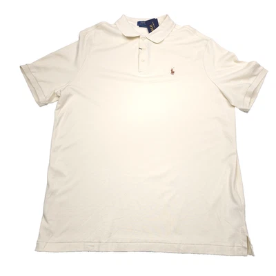 $110 Polo Ralph Lauren Chic Cream Classic Fit Soft Cotton Polo Shirt Mens XL - Image 1 of 4