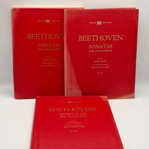 Vintage Beethoven Sonatas for Pianoforte Set of 3 VOL. Hardcover Book 1931 - Picture 1 of 4