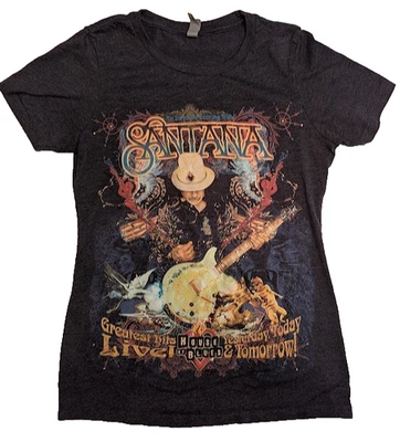 Camiseta mediana Carlos Santana Greatest Hits Live House of Blues Las Vegas para mujer Foto 1 de 4