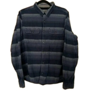 Camisa a rayas azul índigo Toad And Co para hombre talla mediana Foto 1 de 4