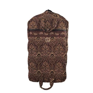 Vintage Vera Bradley Brown/Tan Paisley Design Suit/Garment/Dress Bag Retired USA - Picture 1 of 9