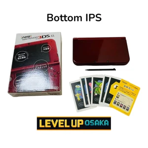 "Bottom IPS" New Nintendo 3DS XL LL Metallic Red Console Japanese - Picture 1 of 20