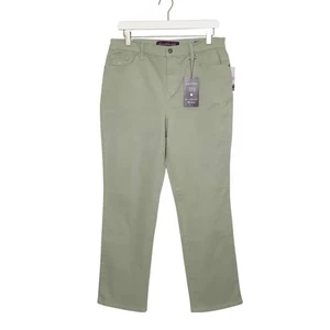 Pantalones de mezclilla adelgazantes Gloria Vanderbilt verde Amanda tacto suave 12 cortos nuevos con etiquetas - Imagen 1 de 6