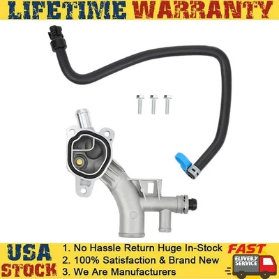 Salida de agua de refrigerante de motor de aluminio con manguera para Chevy Cruze Sonic Trax Buick Foto 1 de 4