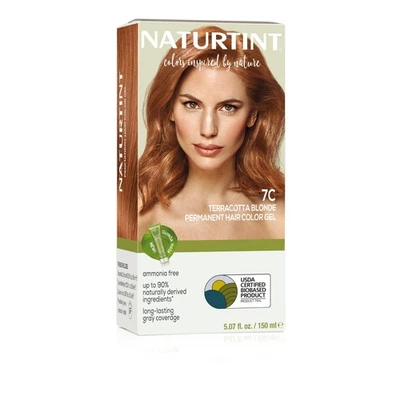 Color de cabello permanente Naturtint 7C rubio terracota sin amoníaco vegano paquete de 1 Foto 1 de 4