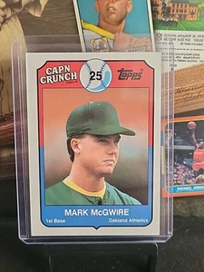 1989 Topps Cap'n Crunch Mark McGwire #22 Oakland Athletics 🔥 - Picture 1 of 10