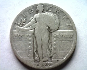 1927 STANDING LIBERTY QUARTER VERY GOOD+ VG+ NICE ORIGINAL BOBS COINS 99c SHIP - Picture 1 of 2
