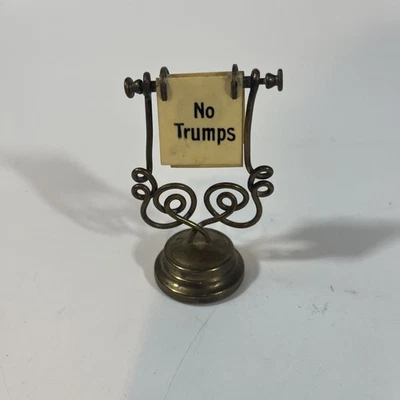 Marcador de ponte apito Trump art déco latão antigo vintage - Imagem 1 de 4