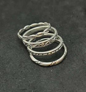 925 Sterling Multi-Band Ringe 10,5 mm Gr. 7,5 - 6,18 g - Bild 1 von 3