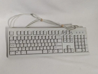 Vintage PS/2 Windows White Wired Keyboard ~ KWD-203 - Image 1 of 4
