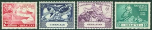 SG 136-139 Gibraltar 1949 4er Set. Fine unmontiert postfrisch KAT 9£ - Bild 1 von 1