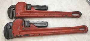 Pipe Wrenches, 14in., 2pc Lot, Super Ego (Spain) And Unbranded(China) - Picture 1 of 7