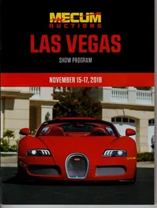MECUM NOV. 15-17 2018 LAS VEGAS COLLECTOR CAR AUCTION CATALOG, NEW, 145 PAGES - Picture 1 of 4