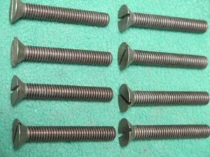 8pc 3/8 -16 x 2-1/2" SILICONE BRONZE SLOTTED FLAT HEAD MACHINE SCREW BOLT BEVEL - Foto 1 di 1
