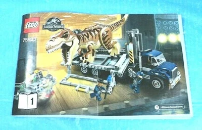 LEGO 75933 Jurassic World T. Rex Transport Instruction Manual. - Image 1 of 3