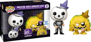Jack in the Box Skeleton Jack & Monster Taco Exclusivo Paquete de 2 Funko Pop! - Imagen 1 de 5