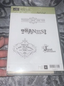 Stampin' Up !   Sale-A-Bration VINTAGE VERSES Stamp Set # 129636 - Picture 1 of 5