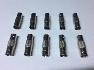 10 PIEZAS BNC Acoplador BNC Hembra a Hembra Adaptador de Extensión Extensor de Cable Coaxial - Imagen 1 de 3