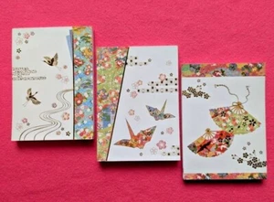 Notepad Mini letter paper Folding fan Origami cranes Japanese Style Japan New - Picture 1 of 10