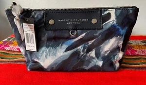 Neu mit Etikett $ 68 Marc Jacobs blau bunt groß Beutel Kosmetik Essentials Tasche NEU - Bild 1 von 12
