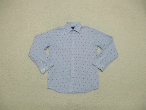 Tommy Hilfiger Button Up Shirt 14 Youth Boys Blue Logo Casual Long Sleeve Kids - Picture 1 of 10