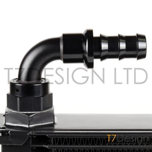 M22 to AN12 90 Degree Push Lock Metric Oil Cooler Adapter Fitting -12 JIC Setrab - Picture 1 of 2