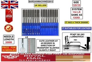 PFAFF 561,563 134LR S=120/19 LOCKSTITCH LEATHER INDUST SEWING MACHINE NEEDLE - Picture 1 of 8