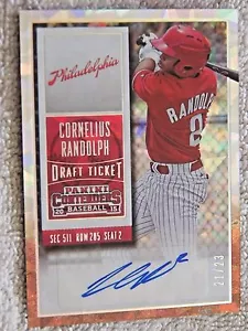 Cornelius Randolph 2015 Panini Contenders Draft Ticket Cracked Ice Auto #21/23 - Picture 1 of 1
