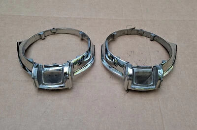 Dodge Deluxe Custom D19 1941 41 nuevo en stock Mopar derecha izquierda faro bisel par Foto 1 de 4