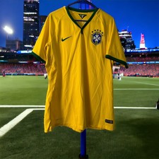 Nike Authentic Brazil CBF 2014 FIFA World Cup Dri Fit Soccer Jersey Men’s XL