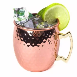 Mugspure Rame Mug Handmade Ayurveda Salute Yoga Whiter Vetro Coppa Bere Mug - Foto 1 di 3