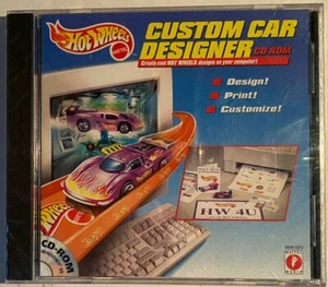 Mattel Hot Wheels ~ "Custom Car Designer" ~ CD-ROM ~ Windows 95 ~ Factory Sealed - Picture 1 of 2