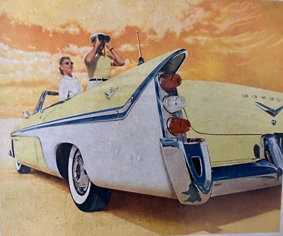 1956 DeSoto convertible Firedome  V-8 *Original*car push button Trans ad print - Image 1 of 3