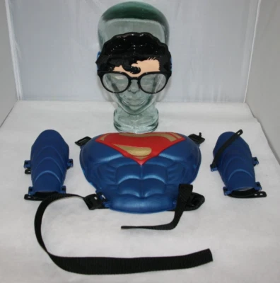 Disfraz DC Comics Superman Juvenil Niños Azul/Rojo Músculo Pecho + Gafas + Brazaletes Foto 1 de 4