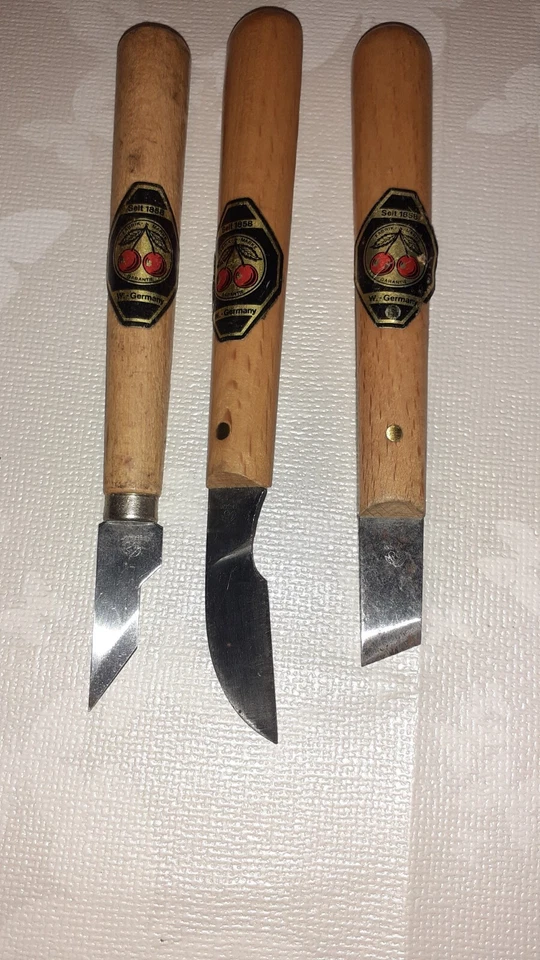 3 Schnitzmesser Kirschen, Schnitzwerkzeug - Bild 1 von 1
