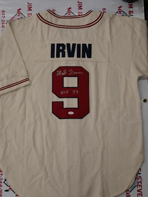 MONTE IRVIN SIGNED BLACK DIAMOND EAGLES JERSEY INSCRIBED "HOF 73" JSA COA - Image 1 of 4