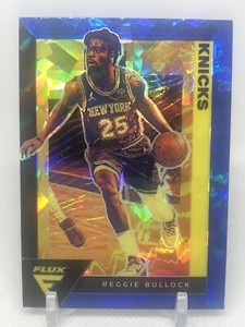 2020-21 Panini Flux #117 Reggie Bullock Blue Cracked Ice Prizm New York Knicks