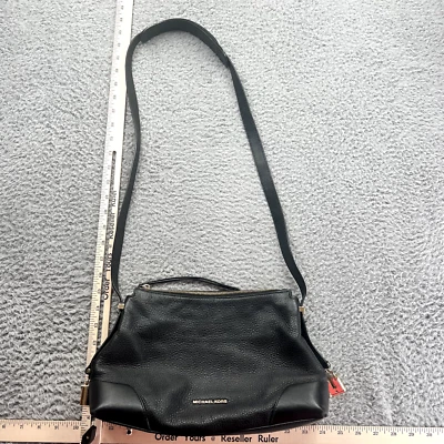 Michael Kors Black Pebble Soft Leather Crossbody Bag - Image 1 of 4