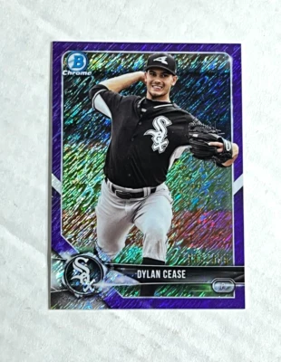 DYLAN CEASE 2018 Bowman Chrome PURPLE SHIMMER SSP RC 580/655! #BCP175! Padres! - Image 1 of 2