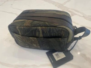 Filson Rugged Twill Travel Kit Leather USA-Made Bathroom Bag Waxed Cotton Camo - Picture 1 of 6