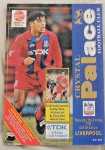 1995  Crystal Palace v Liverpool League cup Semi Final - Picture 1 of 1