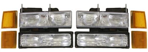New Replacement Headlight 8-PC SET / FOR 1994-98 GMC TRUCK & 1994-99 SUVS - Picture 1 of 1