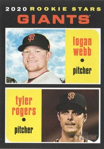 2020 Topps Heritage Baseball #276 Logan Webb RC Tyler Rogers RC