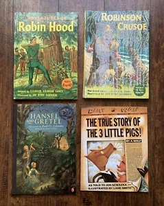 Mixed Lot of 4 Fairy Tales- Robin Hood, Hansel & Gretel, 3 Little Pigs & More - Bild 1 von 3