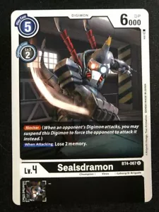 Digimon BT4-067 Sealsdramon Gran Leyenda Poco Común - Imagen 1 de 2