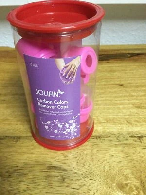 JOLIFIN Carbon Remover Caps 10 Stück ❤️ + 2 x Nagelzange + 2 x Nagelschmuck NEU - Bild 1 von 4
