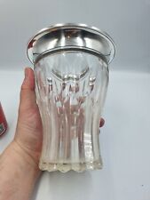 Antique Continental Solid Silver Mounted Cut Glass Vase