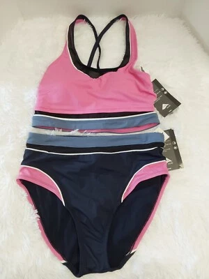 Traje de baño bikini de 2 piezas con bloques de color azul y rosa Avia para damas talla M (8-10) ¡NUEVO CON ETIQUETAS! Foto 1 de 4