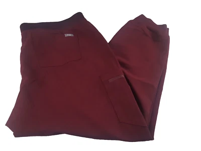FIGS Women's Zamora 2.0 Scrubs Pants XXL Jogger Limited 28" Inseam Burgundy - Image 1 of 4