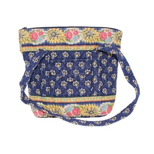 Vera Bradley Maison Handtasche Schultertasche blau gelb mit Blumenmuster ausverkauft - Bild 1 von 8